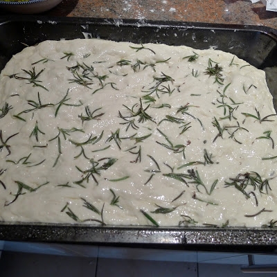 photo of raw focaccia dough