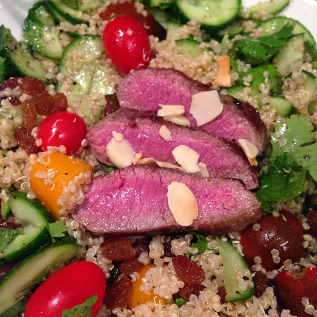 photo of quinoa salad with lamb