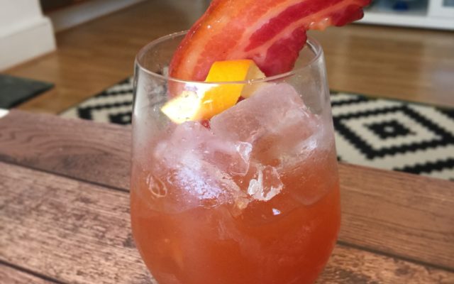 photo of cocktail with bacon