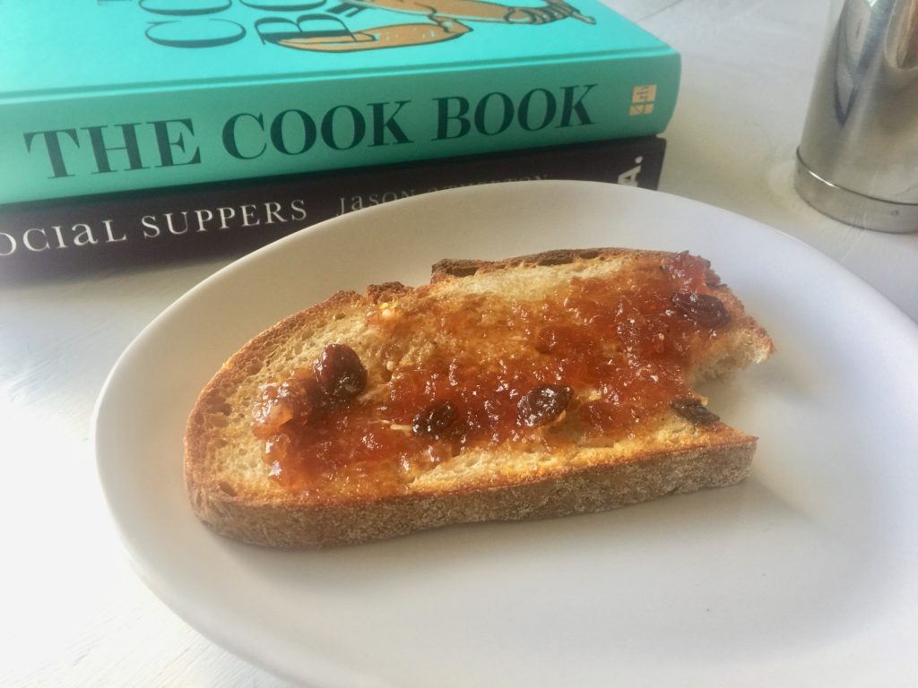toast with medlar jam